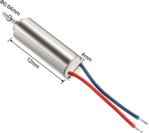 Vista 3 de uxcell 4PCS DC 3V Coreless Micro Motor 412 0.157x0.472 in para Avión Modelo RC