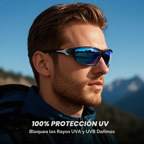 Vista 2 de Gafas de sol polarizadas para hombre, ciclismo, conducir, pesca, 100% protección UV Cycling Driving Fishing