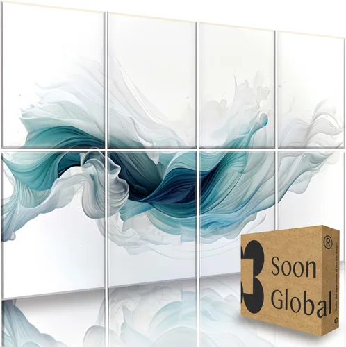 Vista 18 de Soon Global Paquete de 8 Paneles Acústicos, Paneles de Pared Insonorizados, Paneles Absorbentes de Sonido de 48 X 32 Pulgadas, Paneles Acústicos