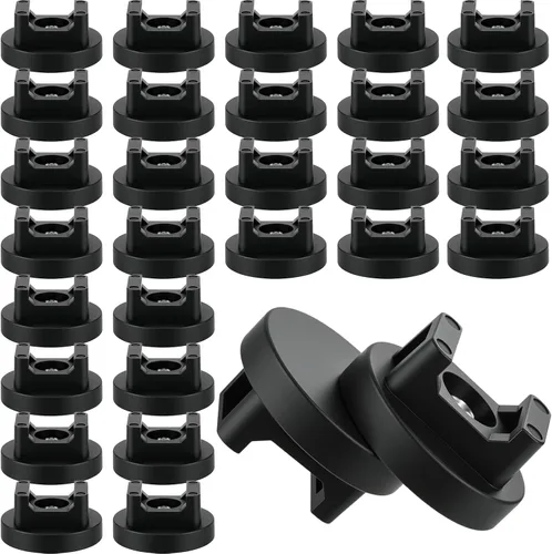 Vista 9 de Yookeer 10 clips magnéticos para cable de montaje con cremallera, color negro, 0.866 in Clips de cable multiusos para cableado eléctrico, base