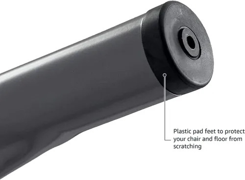 Vista 5 de Amazon Basics Sillas de comedor de metal, 4 unidades, gris oscuro, 20.1 x 17.1 x 33.5 pulgadas