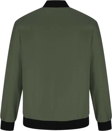 Vista 3 de Chaqueta bomber para hombre, ligera, cortavientos, primavera, otoño, con cremallera completa, casual, softshell, con bolsillos
