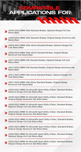 Vista 2 de R1 Concepts Frenos y rotores traseros, accesorios incluidos, kit de pastillas de freno y rotores de cerámica traseras, compatible con BMW 530e