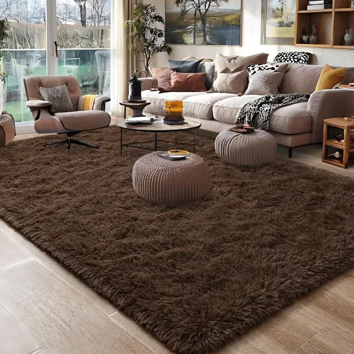 Vista 55 de Foxmas Alfombras de Área Suaves y Esponjosas para Dormitorio, Habitación de los Niños, Alfombra de Guardería de Felpa Peluda, Alfombras Peludas
