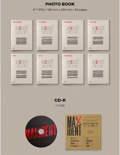 Vista 4 de Stray Kids [MAXIDENT ] Versión de la funda (2 cubiertas al azar) + tarjeta de fotos exclusiva de pre-pedido