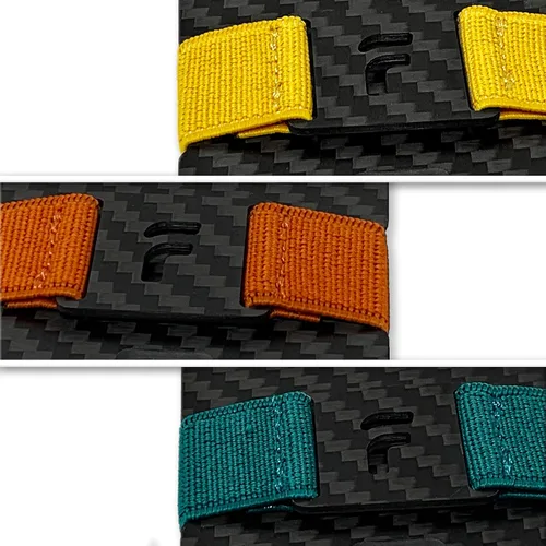 Vista 6 de Fidelo Cartera minimalista de fibra de carbono Delgado RFID para tarjetas de crédito con clip para dinero para hombres Solo paquete de banda