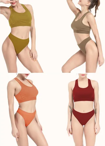 Vista 2 de GRANKEE - Tangas sin costuras transpirables para mujer, tangas que no se marcan, paquete de ropa interior Autumn