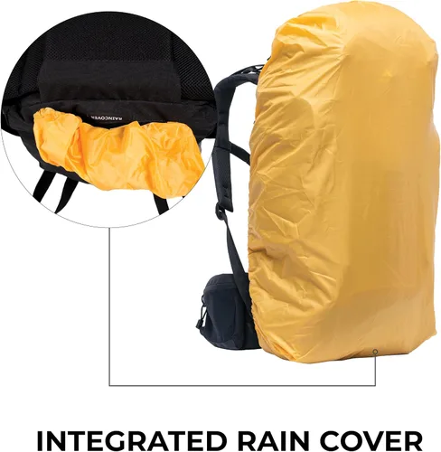 Vista 4 de Teton 55L Scout Internal Frame Backpack for Hiking, Camping, Backpacking, Travel, Rain Cover Included, Olive Oliva