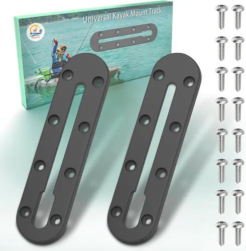 Vista 8 de Huntury Pista de kayak, pista de perfil bajo para kayak, riel de kayak, pista de montaje de accesorios de kayak, pista de engranajes de kayak