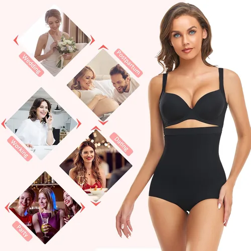 Vista 5 de SKIWEND Faja moldeadora para mujer control de abdomen levantamiento de glúteos faja moldeadora de cuerpo ropa interior para adelgazar los muslos