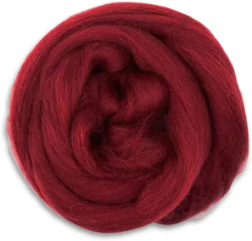 Vista 8 de Revolution Fibers Lana Corriedale teñida 8.2 onzas de parte superior de lana peinada de primera calidad 26 micras, 100% lana Corriedale pura