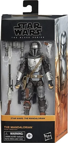 Vista 7 de Figura de juguete Star Wars Serie The Black, The Mandalorian de acción, pieza de colección a escala de 15cm, juguetes para niños a partir de 4 años