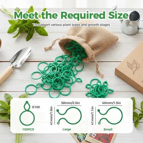 Vista 6 de Clips de soporte para plantas, clip de plástico seguro para plantas, clips de enrejado para tomate, uva, vid, verduras, clip de fijación de plantas