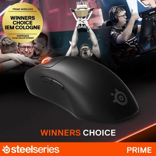 Vista 2 de SteelSeries Esports Mini FPS Gaming Mouse Ultra Light 61g – Edición Mini Prime – 5 botones programables – Sensor TrueMove Pro de 18K CPI