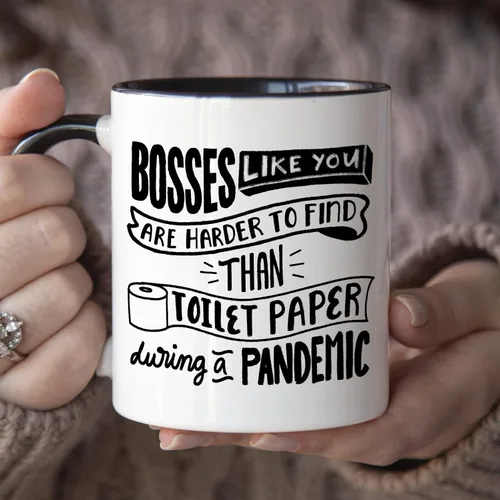 Vista 3 de YouNique Boss - Taza de café de 11 onzas, taza de café Worlds Best Boss para hombres y mujeres, taza divertida para jefe, regalos para el mejor jefe