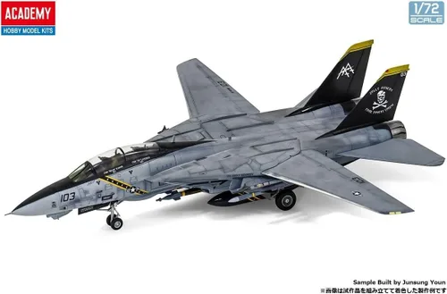 Vista 6 de Academy 1/72 US Navy F-14B Tomcat VF-103 Jolly Rogers modelo de plástico 12578