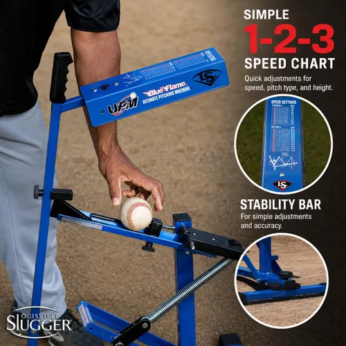 Vista 15 de Máquina de lanzamiento Louisville Slugger Blue Flame
