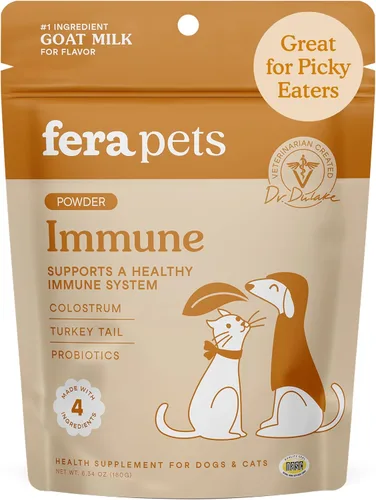 Vista 10 de Fera Pets Leche de Cabra - Suplemento Calmante para Perros y Gatos - Ashwagandha, L-Teanina y Flor de la Pasión - Apoya el Alivio de la Ansiedad