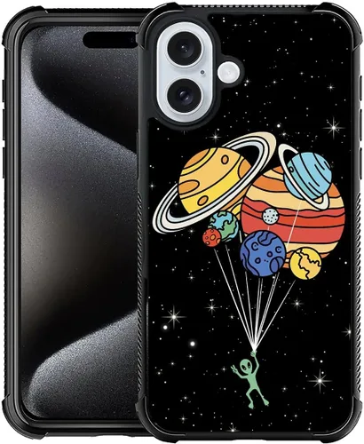 Vista 24 de Funda compatible con Google Pixel 4A 5G, sistema solar de globo alienígena, diseño de patrón increíble, a prueba de golpes, antiarañazos, carcasa