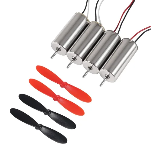 Vista 3 de 4 motores cepillados 8520 de 0.335 x 0.787 in, motor de 3-5 V, 0.15 A, 35000 RPM-50000 RPM, 8520 motor de copa hueca + 4 hélices CW CCW compatibles