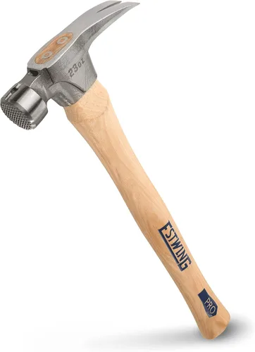 Vista 8 de ESTWING Pro California Hammer - Martillo de garra de 23 onzas con cara lisa y mango de madera de nogal - MRW23LS