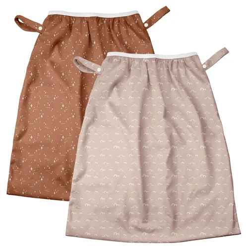 Vista 8 de Mama Koala Revestimiento de cubo para pañales de tela, reutilizable y lavable, impermeable, con correa para cubos de pañales, paquete de 2 (B003M)