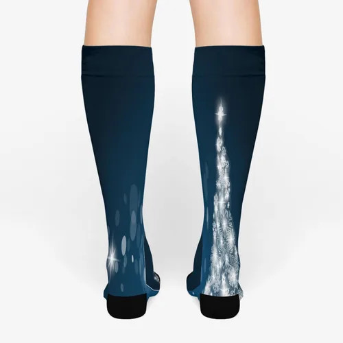 Vista 5 de Gyapuk Calcetines de compresión de moda para mujer, calcetines deportivos acolchados para correr