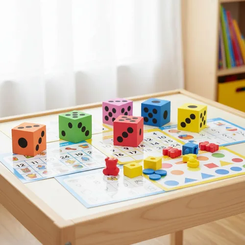 Vista 5 de ~ 12 ~ Dados de espuma ~ 1.5 pulgadas ~ Juegos de enseñanza de matemáticas ~ NUEVO