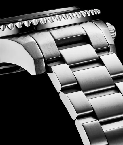 Vista 8 de Stuhrling Original DEPTHMASTER - Reloj de buceo profesional de acero inoxidable automático suizo para hombre, resistente al agua, pulsera cepillada