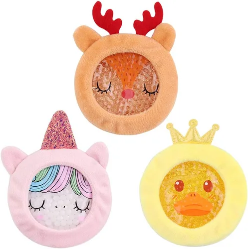 Vista 8 de Hilph Paquetes de hielo para niños Boo Boos, paquete de 3 paquetes reutilizables de gel caliente y frío para niños pequeños y bebés, bonita funda