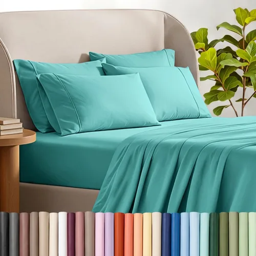 Vista 25 de Bare Home Hotel Luxury - Juego de sábanas Queen extra suave, 6 piezas, bolsillos profundos, ajuste fácil, refrescantes y transpirables, resistentes