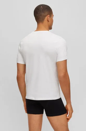 Vista 2 de BOSS Paquete de 3 camisetas de algodón con logotipo clásico para hombre