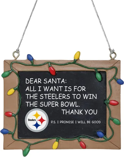 Vista 20 de NFL Resin Holiday Christmas Chalkboard Sign Ornament