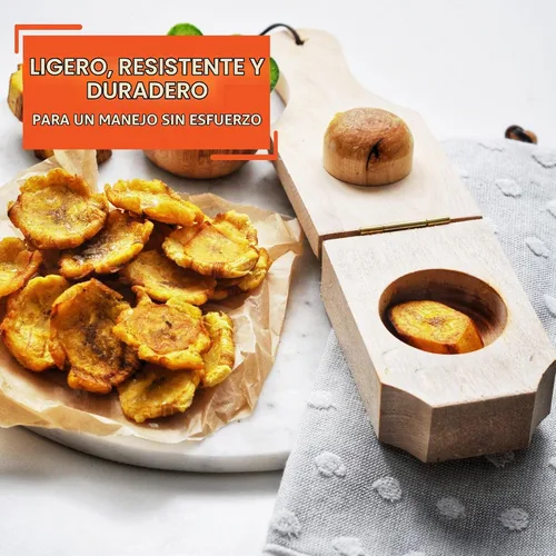 Vista 4 de Tostonera para relleno de tostones. por Imusa Diámetro del molde: 2 3/4 pulgadas, longitud total de 8 pulgadas, práctica correa para colgar, 1