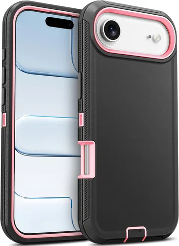 Vista 80 de Jelanry - Funda para iPhone 15 5G, protección resistente, resistente, color negro Dropproof & Dual-Layer Protective Back Cover with Port Anti