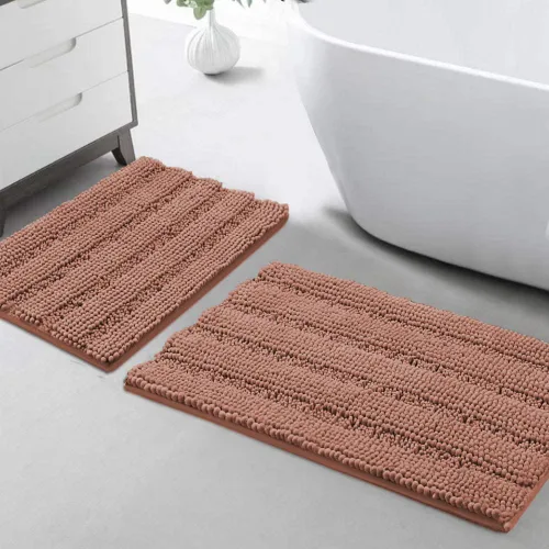 Vista 13 de Turquoize Alfombra de baño de chenilla de lujo para baño, extra absorbente, alfombra de ducha de microfibra antideslizante para baño, alfombra Aqua