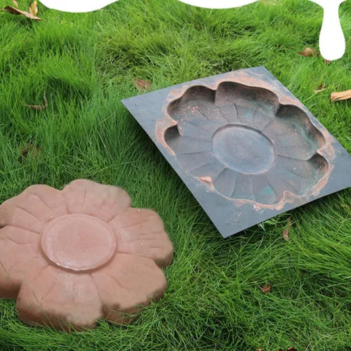 Vista 2 de Molde para hacer caminos en forma de tortuga, molde reutilizable para hacer caminos, molde de cemento para hormigón, herramienta de fabricación