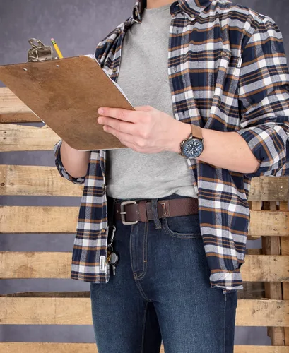 Vista 3 de Timberland Pro para hombre maletero cinturón de doble costura de piel