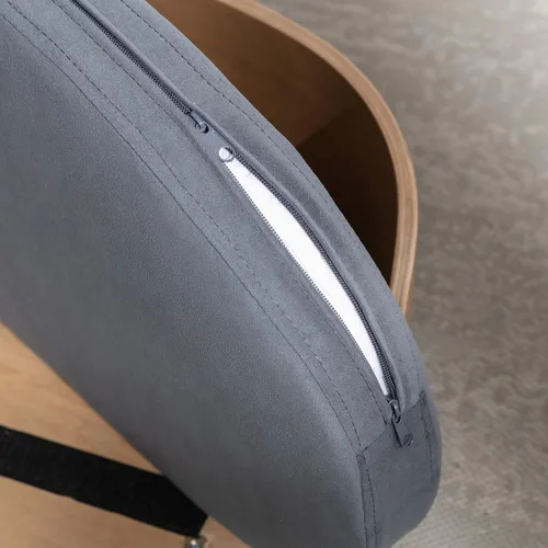 Vista 4 de CuisinSmart Sofá para perro, camas para perros con cojín extraíble, sofá para mascotas con patas de madera maciza y respaldo de madera doblada, sofá
