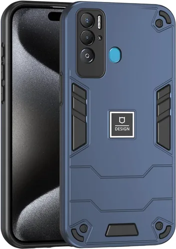 Vista 414 de Funda compatible con Redmi A1, compatible con Redmi A2 2 en 1 [PC dura + TPU], funda de teléfono negra