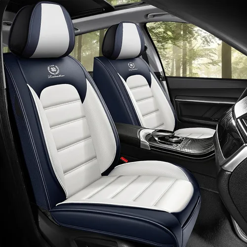 Vista 8 de Funda de asiento para Nissan Murano 2003-2026, protector de asiento de cuero impermeable compatible con bolsa de aire (par delantero, negro clásico)