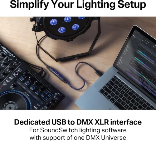 Vista 3 de Interfaz Micro DMX SoundSwitch - Interfaz USB a DMX ultracompacta con acceso gratuito de 3 meses al software SoundSwitch