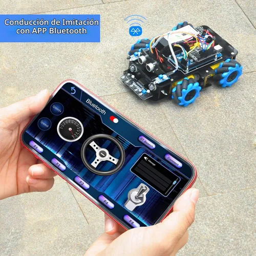 Vista 6 de Omnidireccional Mecanum Wheel Robot Car para Arduino STEM Coding Learning