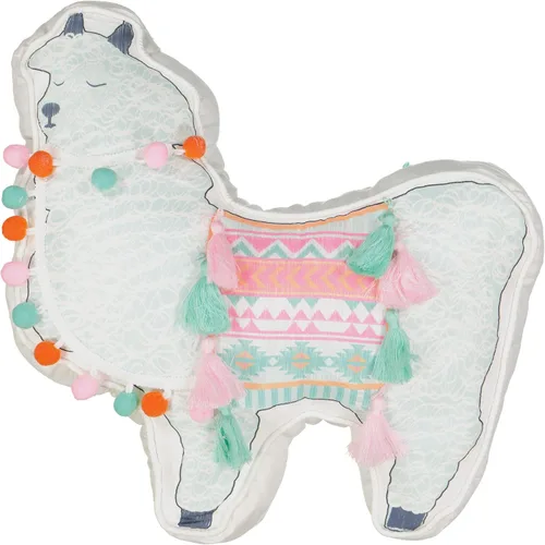 Vista 5 de Waverly La La Llama - Cojín decorativo rectangular geométrico moderno, 14 x 20 pulgadas, color blanco