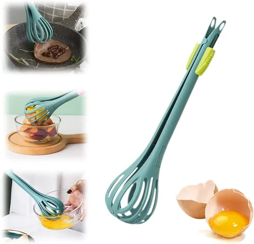 Vista 16 de Clip de comida 2 en 1 y batidor de huevos, batidor de huevos multifunción 2023, licuadora manual de clip de pan, clip de pan de plástico de mano