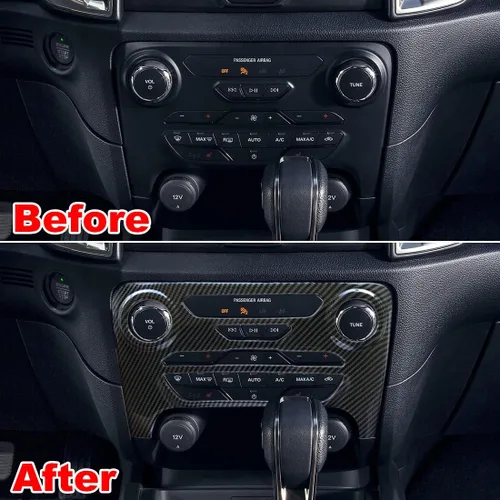 Vista 3 de ruihe Panel de control de audio de radio para tablero central, calentador de aire acondicionado automático, cubierta de control de temperatura