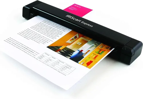 Vista 2 de IRIScan Escáner portátil Express 4-8PPM simplex, USB, escáner de documentos, 8PPM, escáner de recibos, lector OCR completo, Windows Negro