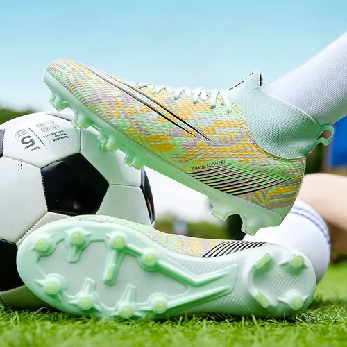 Vista 9 de LIULIULIFE Zapatos de fútbol para hombre, zapatos de fútbol para niños, zapatos de fútbol atléticos juveniles, zapatos de fútbol para estudiantes