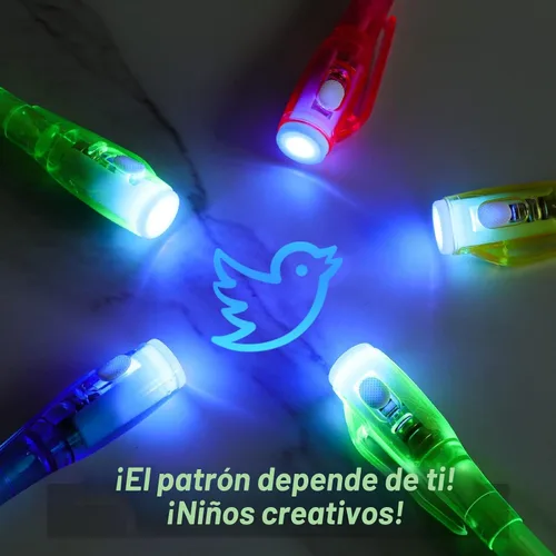 Vista 4 de 30 piezas de bolígrafos de tinta invisible con luz UV, bolígrafo espía, marcador mágico, recuerdos de fiesta para niños de 8 a 12 años, regalos