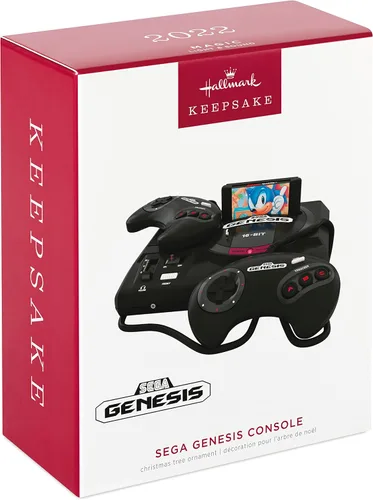 Vista 4 de Hallmark Keepsake Adorno de Navidad 2022, consola SEGA Genesis, luz y sonido y adorno de Navidad 2022, consola Nintendo Super NES, sonido y luz